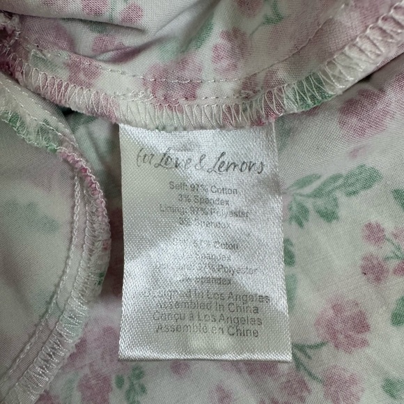 For Love And Lemons Pink and Red Smocked Mini Sundress with pockets - Picture 8 of 9